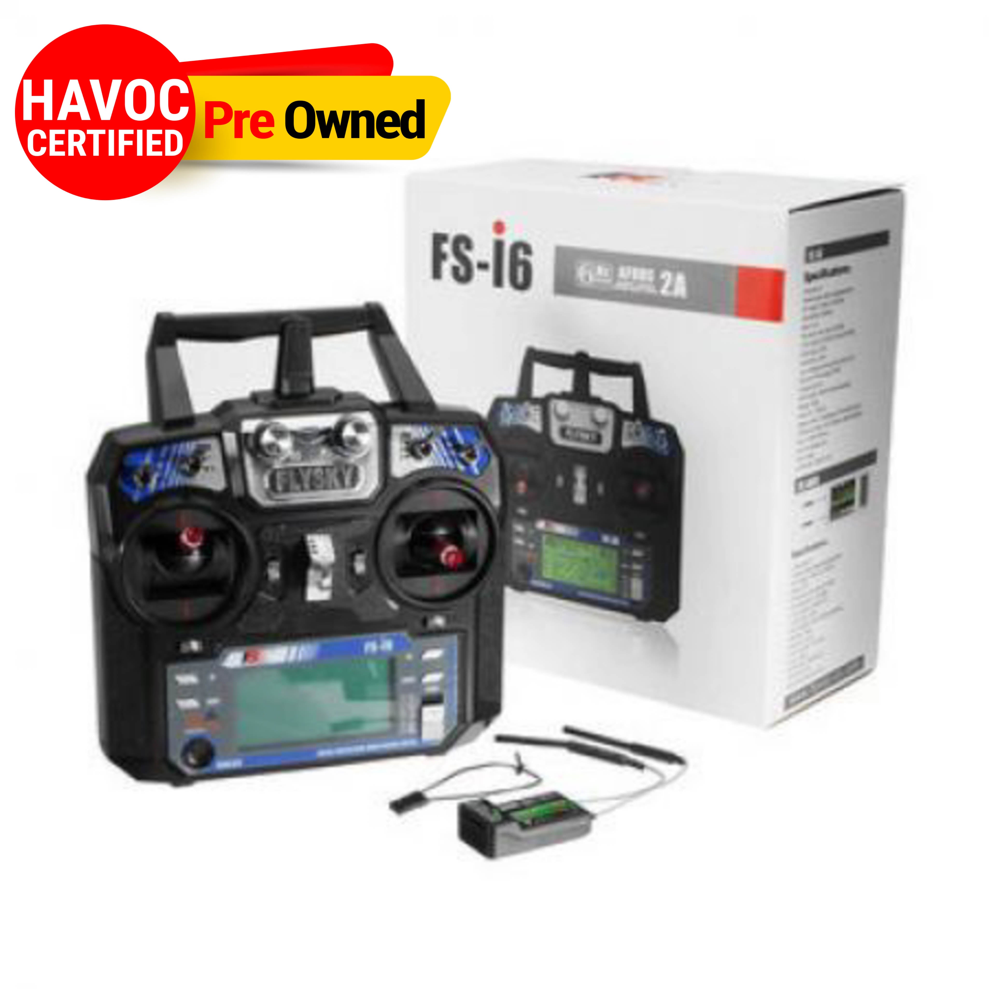 FlySky FS-i6 2.4G 6CH PPM RC Transmitter With FS-iA6B Receiver-(Quality Pre Owned)