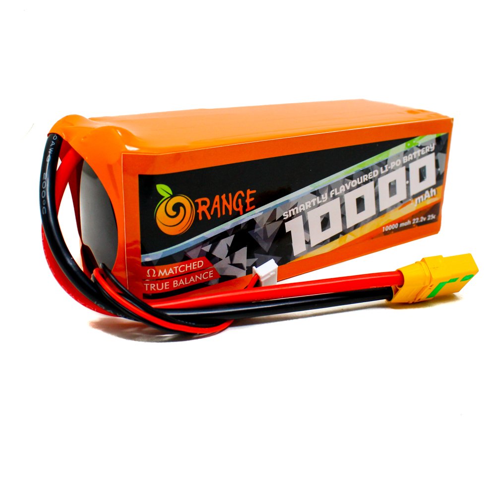 Orange 10000mAh 6S 25C Lithium polymer battery Pack (LiPo)