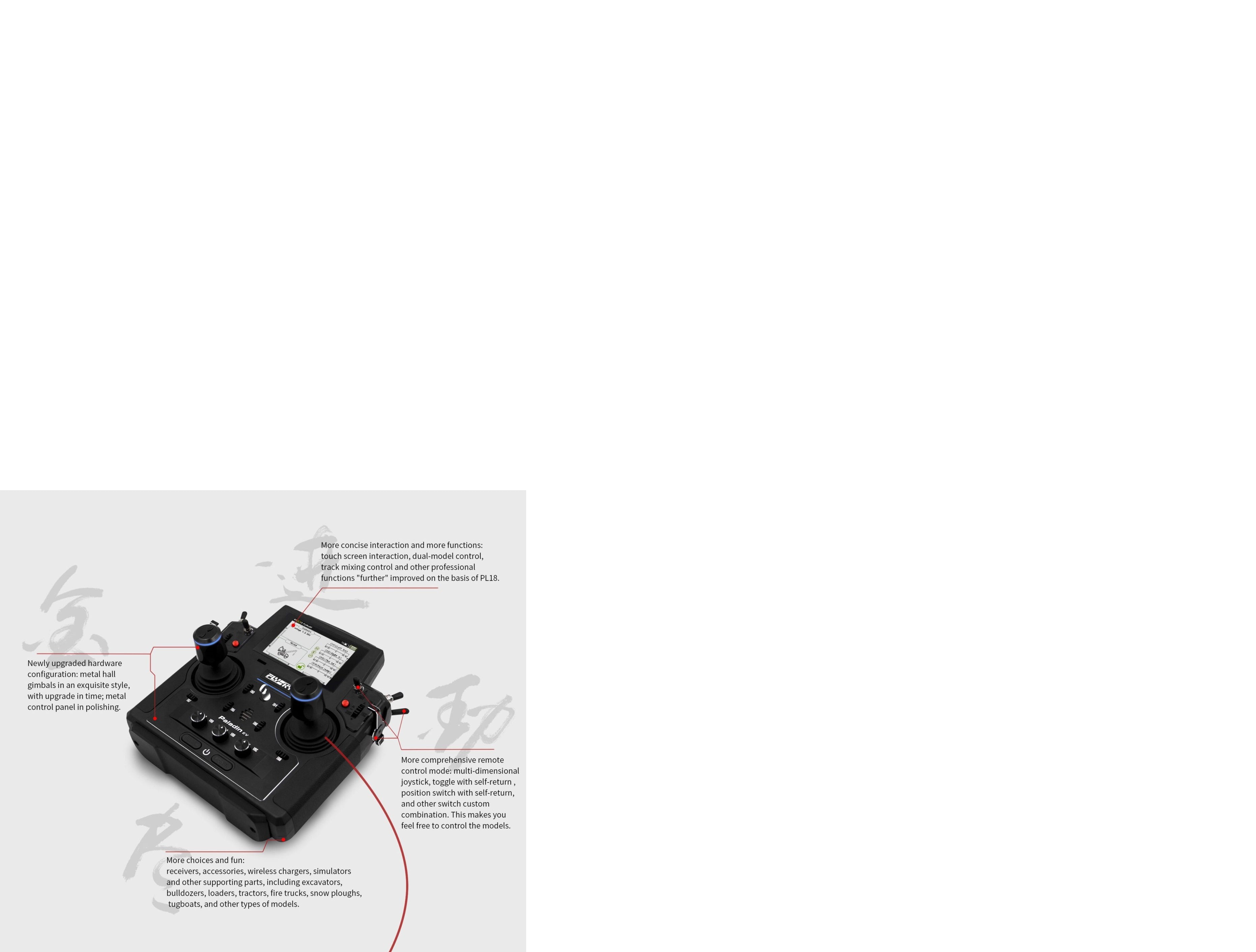 FlySky PL18 EV Paladin EV 2.4GHz AFHDS 3 Transmitter with FGr8B and FGr12B Receiver-Flagship Version