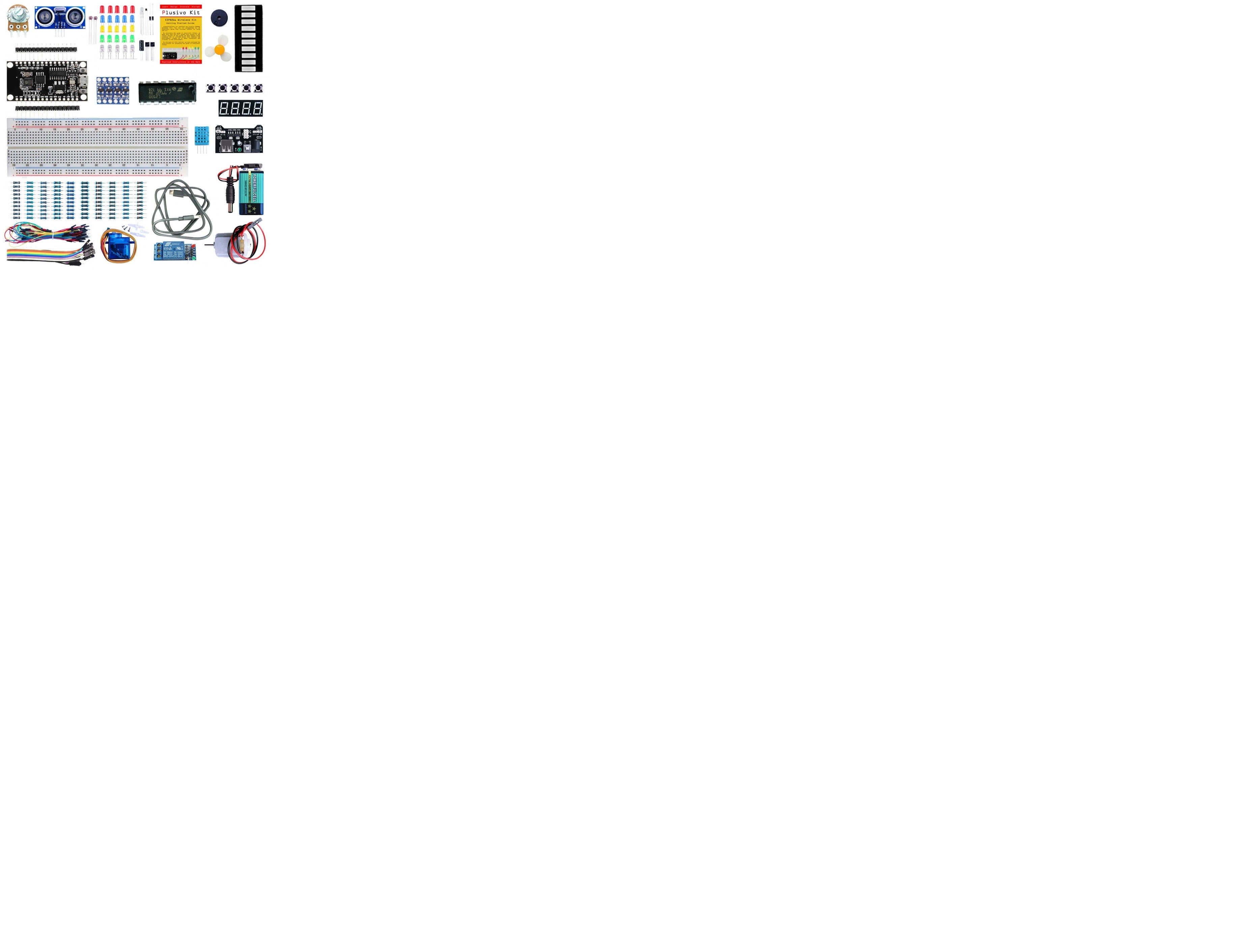 Plusivo Wireless Super Starter Kit with ESP8266 (Programmable With Arduino IDE)