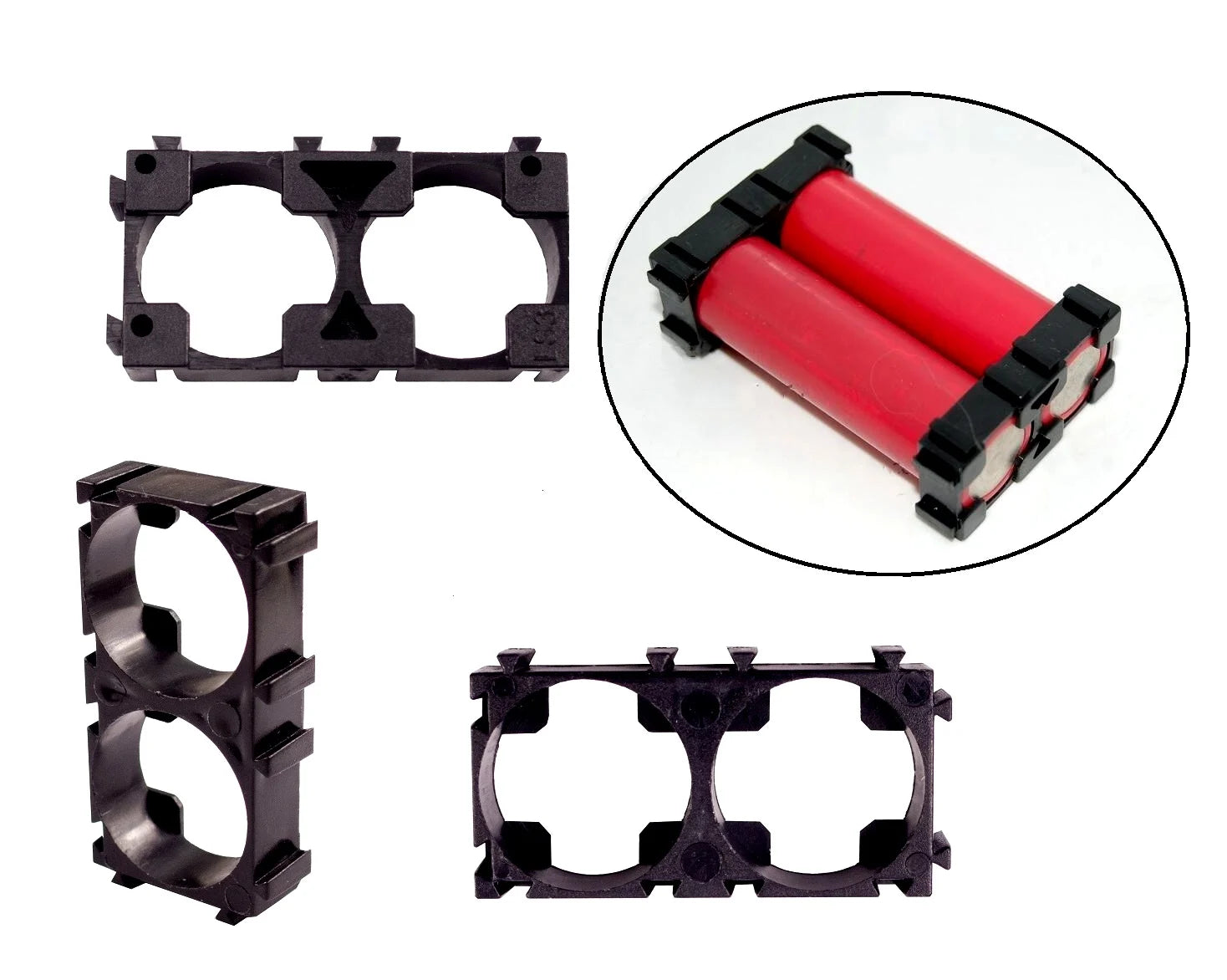 18650 2×1 Battery Cell Spacer/Holder-5Pcs.