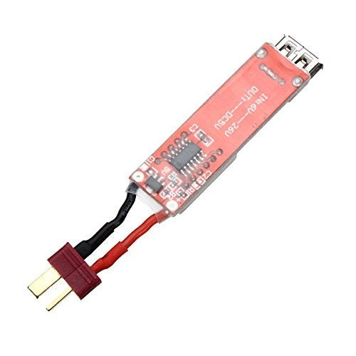 2S-6S Lipo Battery USB Converter T Plug Cellphone Charger Adapter