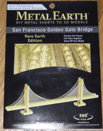 GOLDEN GATE BRIDGE GOLD METAL EARTH