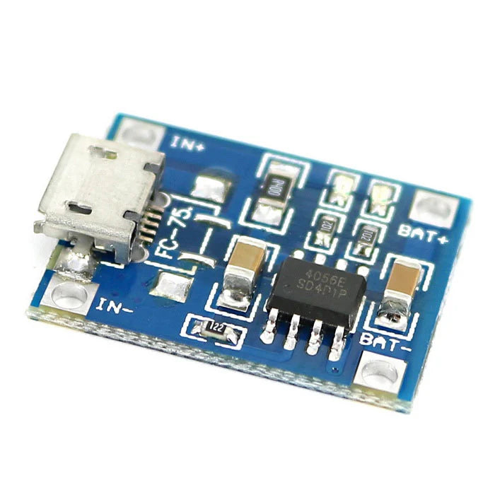 TP4056/TC4056 1A Li-Ion Lithium Battery Charging Module – Micro B USB